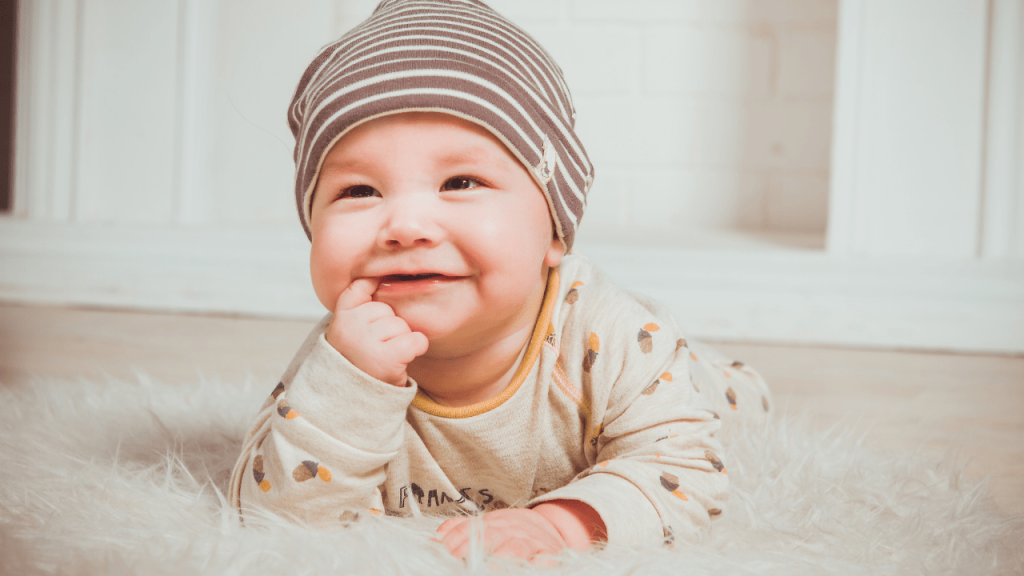 infant smiling