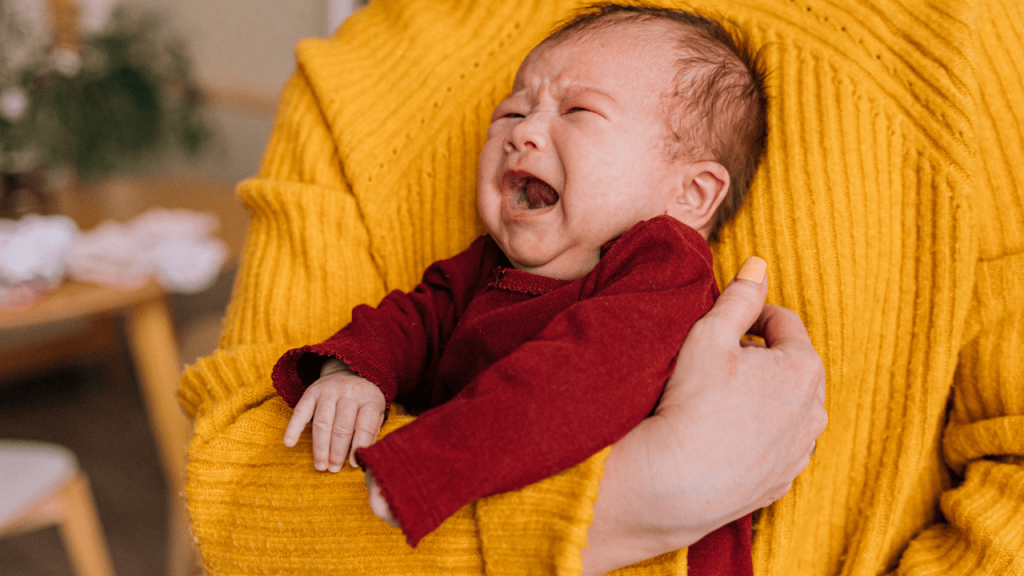 baby crying in